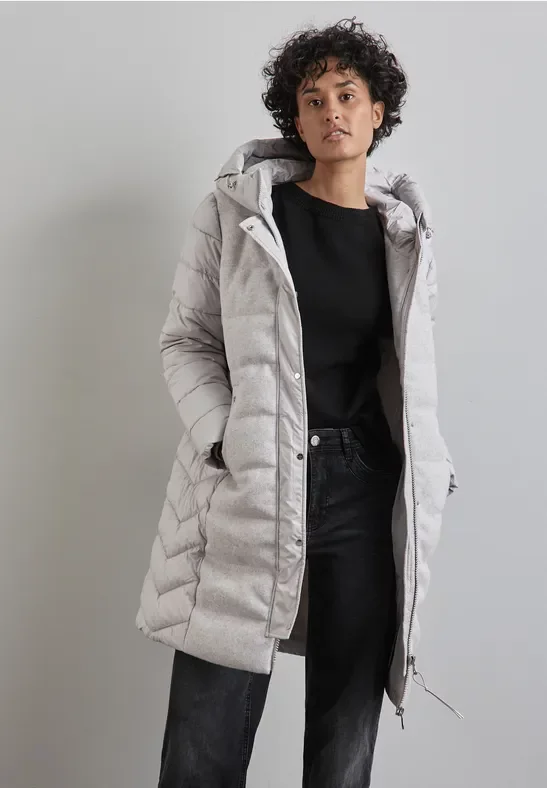 Thumbnail - Street One Frauen Gefütterte Steppjacke in Grau, Gr: 44