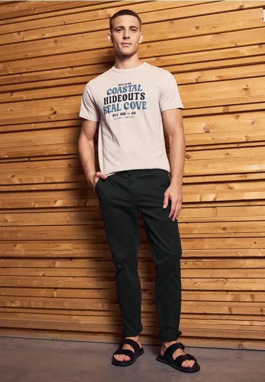 Street One MEN Männer Klassische Chino in Schwarz, Gr: 32