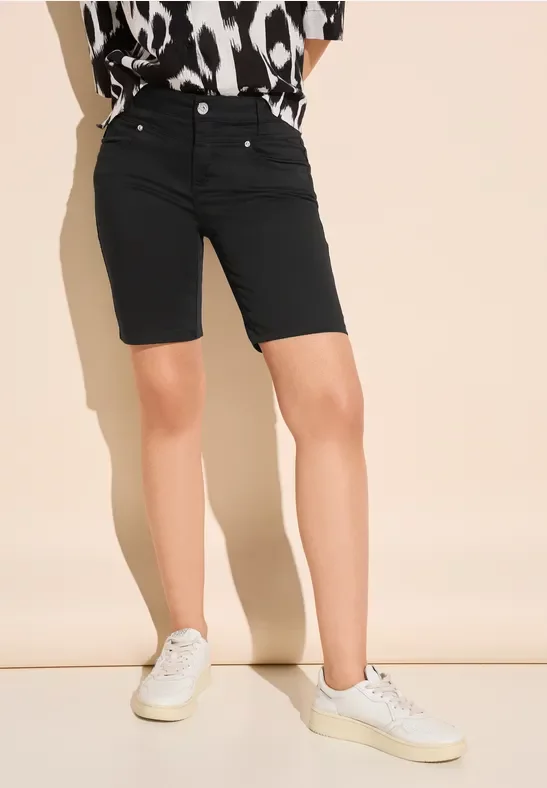 Street One Frauen Bermuda Shorts in Schwarz, Gr: 32
