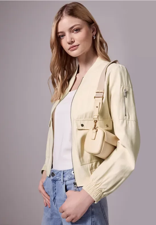 Street One Studio Frauen Blouson mit Taschen in Beige, Gr: 42