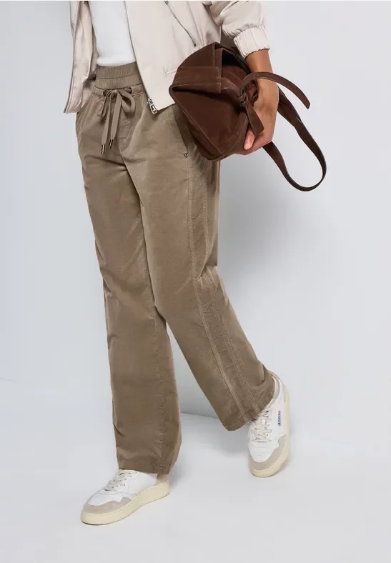 Thumbnail - Street One Frauen Washed Look Cordhose in Braun, Gr: 34