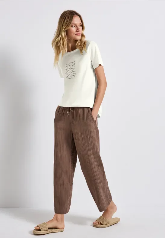 Thumbnail - Street One Frauen T-Shirt mit Wording Print in Weiß, Gr: 44