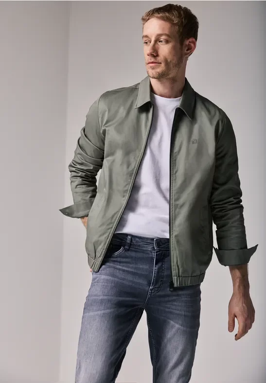 Thumbnail - Street One MEN Männer Twill Jacke in Grün, Gr: L