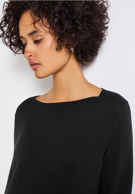 Thumbnail - Street One Frauen Basic Pullover in Schwarz, Gr: 44
