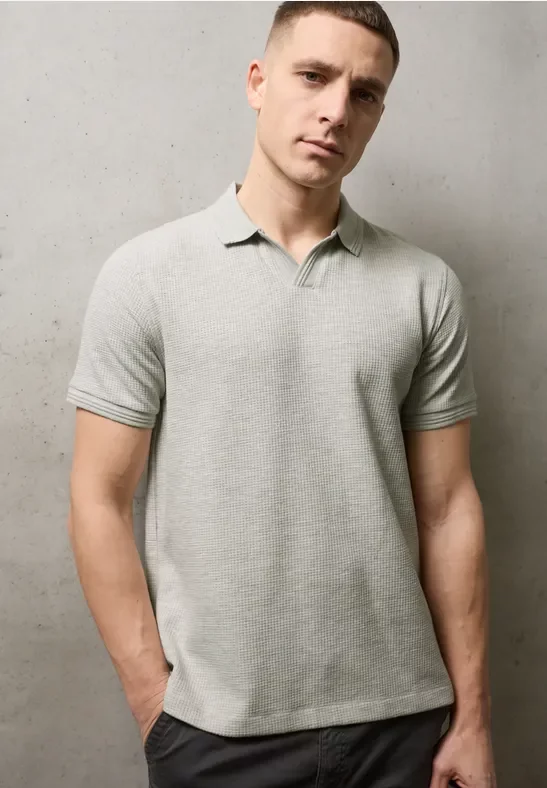 Street One MEN Männer Poloshirt in Unifarbe in Beige, Gr: 3XL