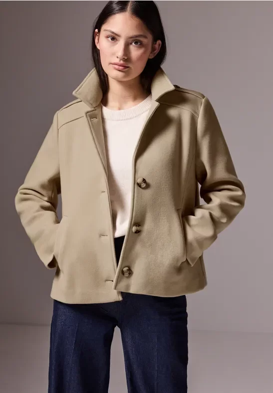 Street One Studio Frauen Kurze Jacke in Beige, Gr: 46