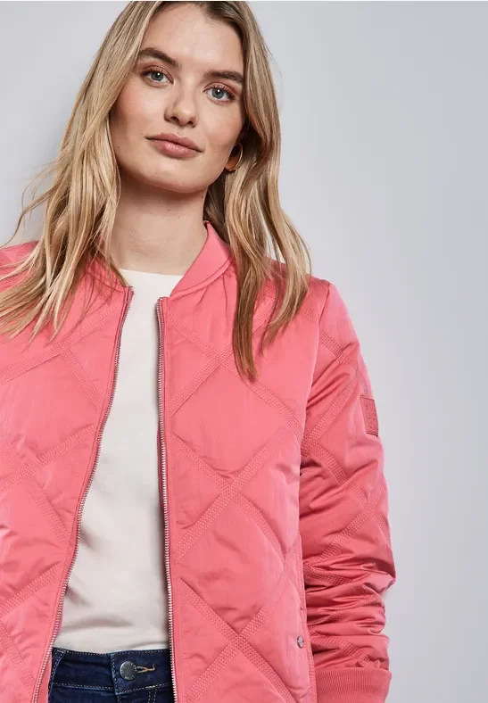 Street One Frauen Blouson mit Steppmuster in Pink, Gr: 46