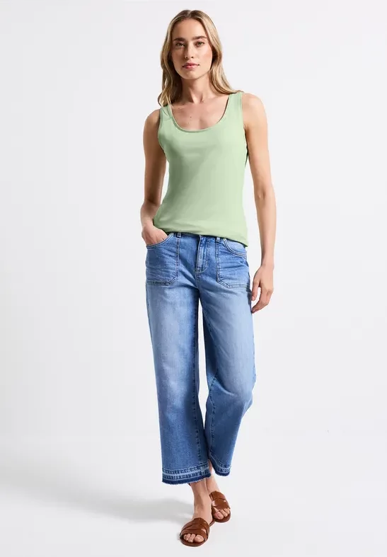 Street One Frauen Basic Top in Grün, Gr: 42