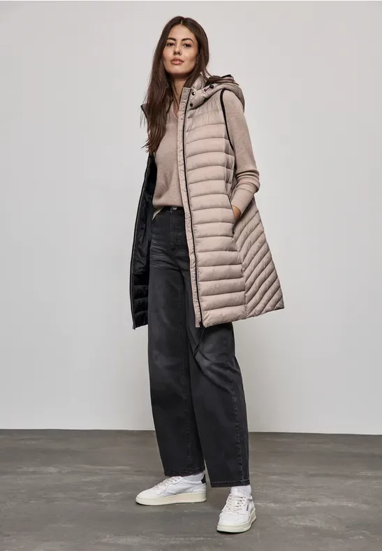 Street One Frauen Steppweste in Gold, Gr: 34