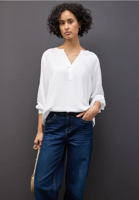 Thumbnail - Street One Frauen Split Neck Tunika in Weiß, Gr: 44
