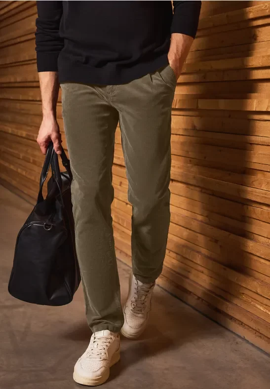 Street One MEN Männer Cord Chino in Braun, Gr: 40