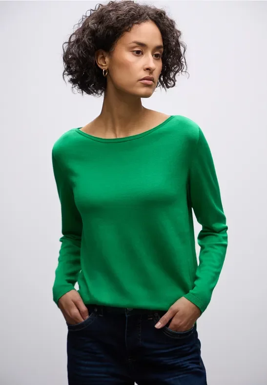 Street One Frauen Strickpullover in Grün, Gr: 34