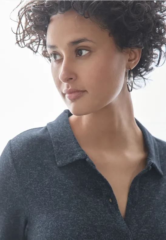 Street One Frauen Melange-Look-Jacke in Grün, Gr: 44