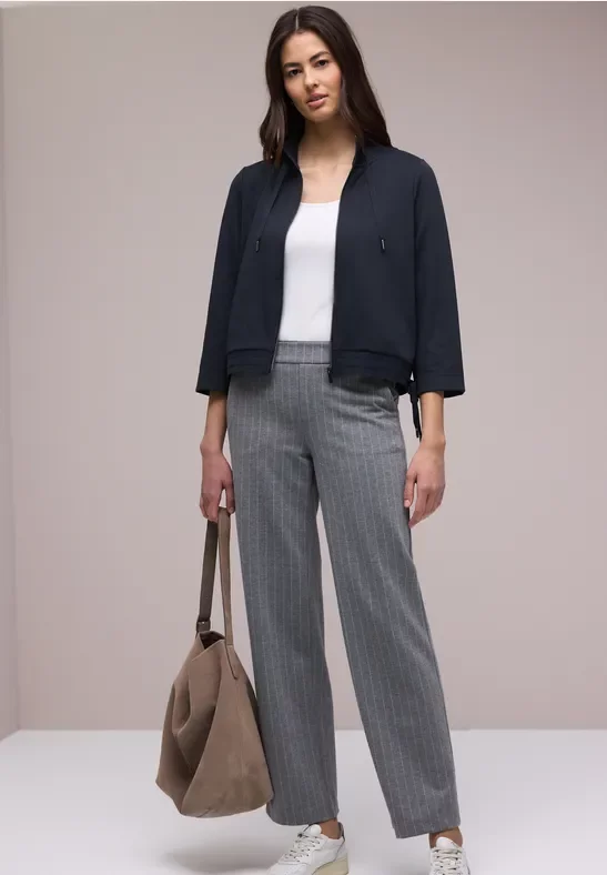 Street One Frauen Zipper Jacke in Blau, Gr: 38