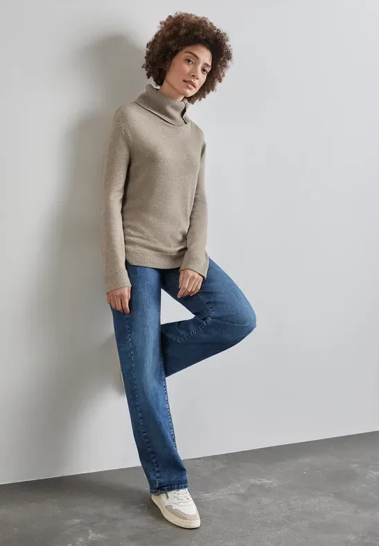 Thumbnail - Street One Frauen Strickpullover in Beige, Gr: 44