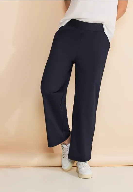 Street One Frauen Travelware Loose Fit Hose in Blau, Gr: 32