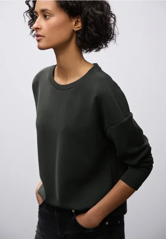 Street One Frauen Silk-Look Shirt in Braun, Gr: 38