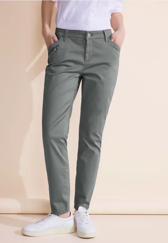 Thumbnail - Street One Frauen Casual Fit Hose in Grün, Gr: 34