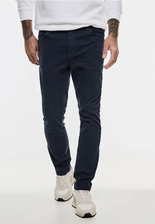 Street One MEN Männer Strukturhose in Blau, Gr: 40