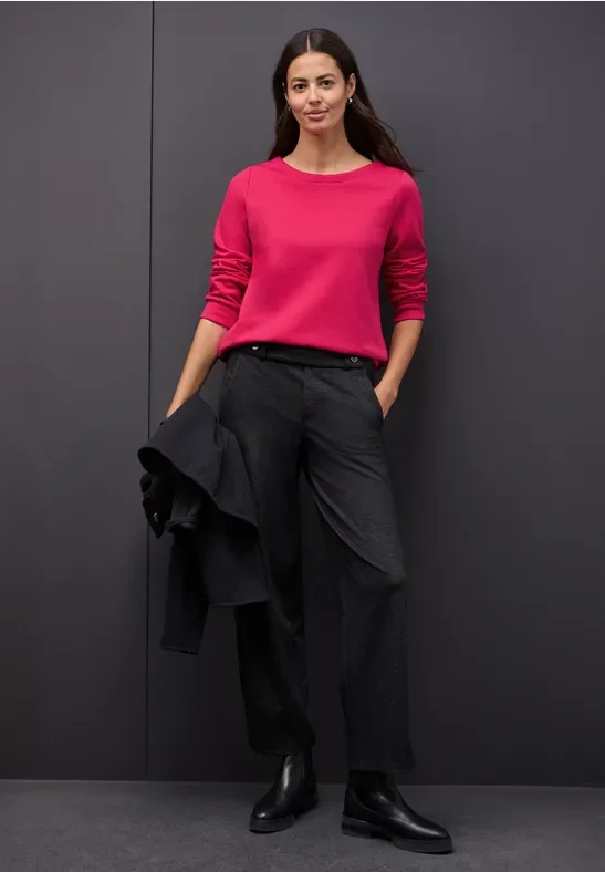 Street One Frauen Sweatshirt in Pink, Gr: 38