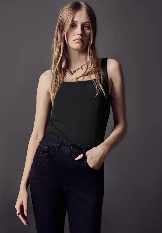 Street One Studio Frauen Basic Top in Schwarz, Gr: 38