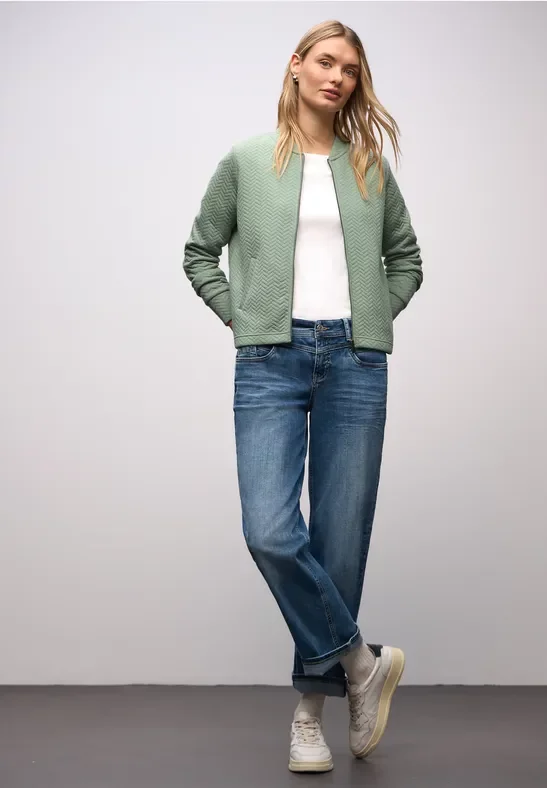 Street One Frauen Strukturjacke in Grün, Gr: 42