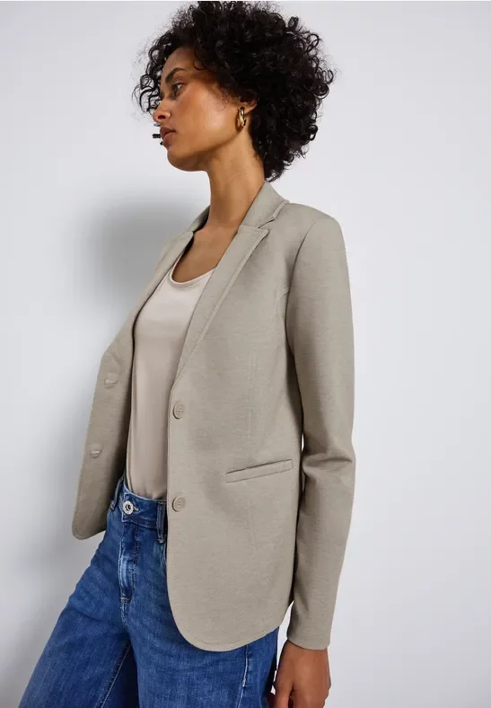 Street One Frauen Basic Blazer in Beige, Gr: 40