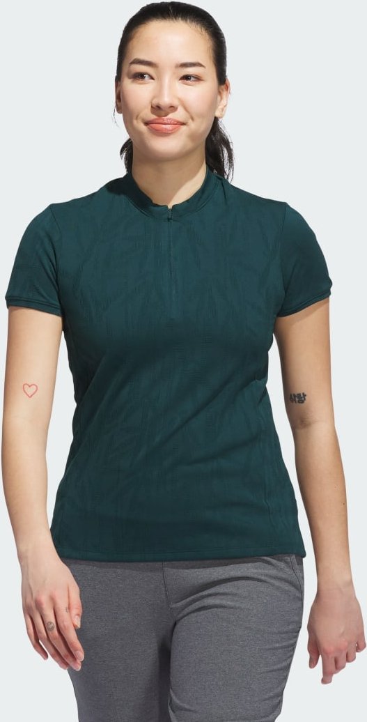 Go-to Jacquard kurzärmliges Poloshirt