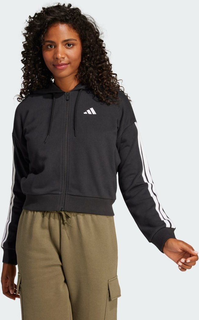 Thumbnail - Essentials 3-Streifen French Terry Kapuzenjacke