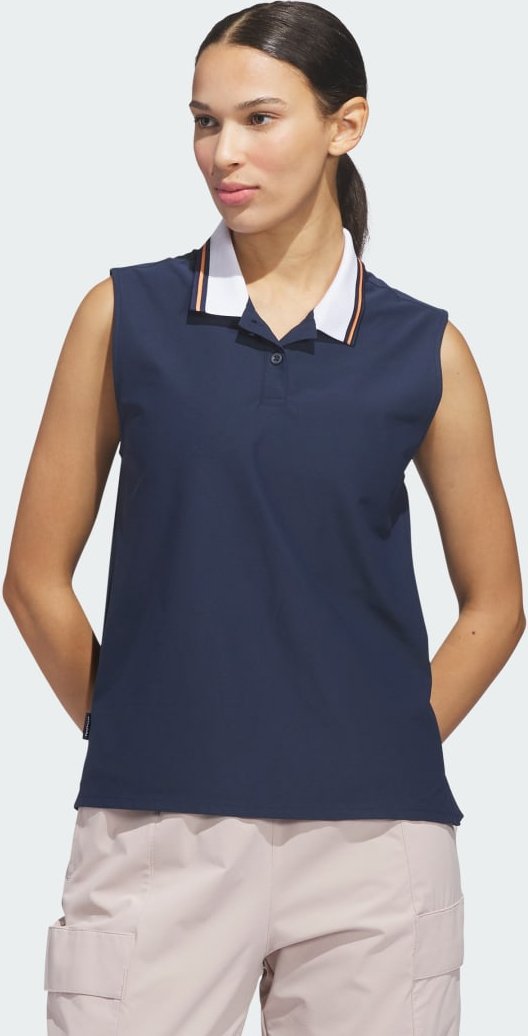 Beyond The Course Twistknit Sleeveless Poloshirt