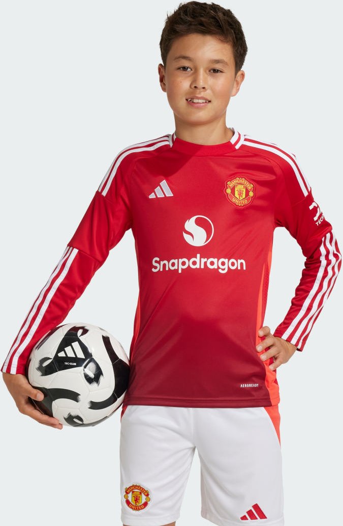 Manchester United 24/25 Long Sleeve Kids Heimtrikot