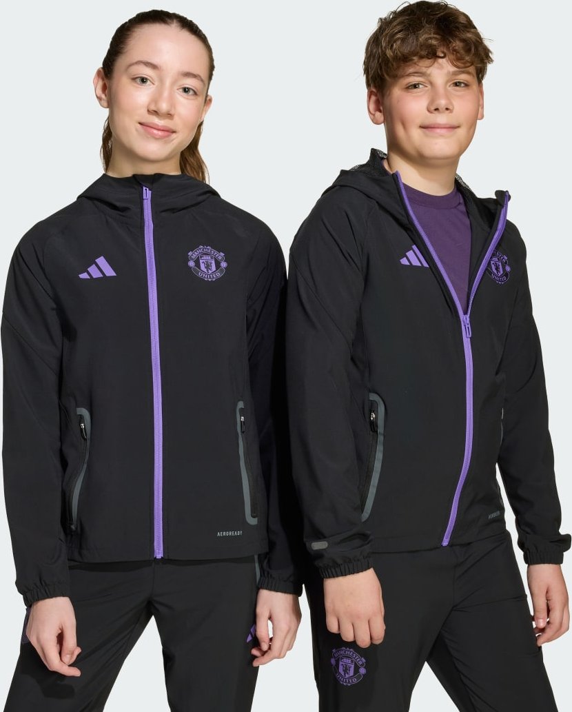 Manchester United Tiro 25 Competition Vis Tech Kids Travel Jacke
