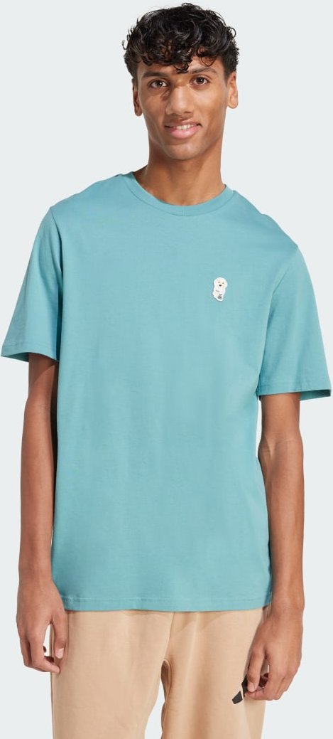 Dog Sock Patch Graphic T-Shirt