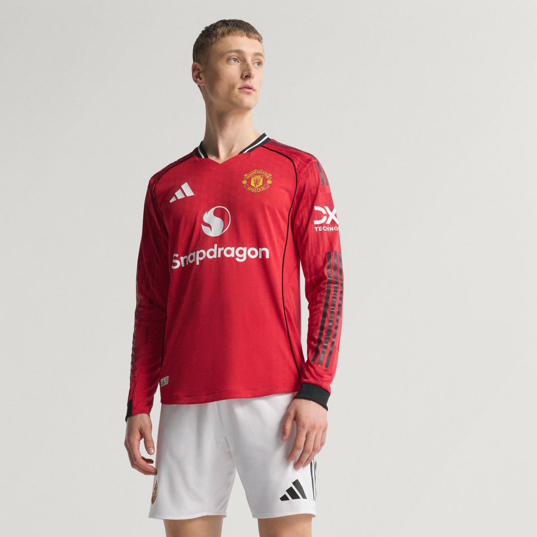 Manchester United 25/26 Langärmeliges Authentic Heimtrikot