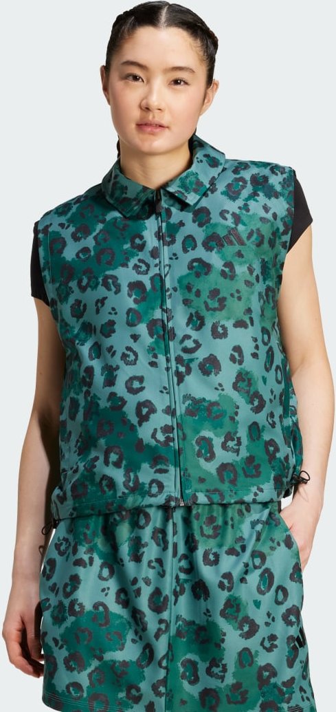 Animal Print 3-Stripes Gewebte Weste