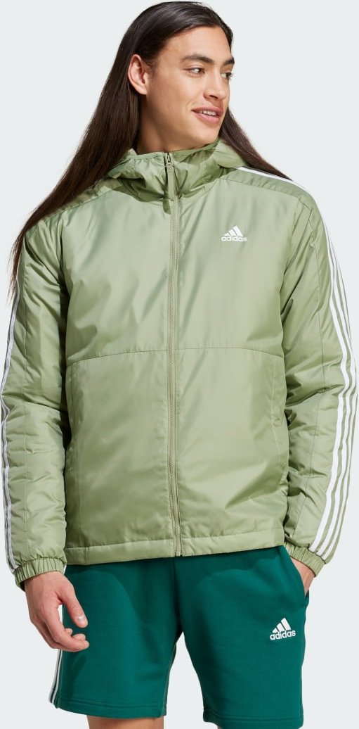 Essentials 3-Streifen Isolierte Kapuzenjacke