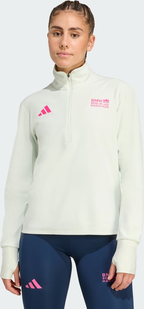 BMW Berlin-Marathon 2025 langärmliges Shirt, Reißverschluss bis zur Brust