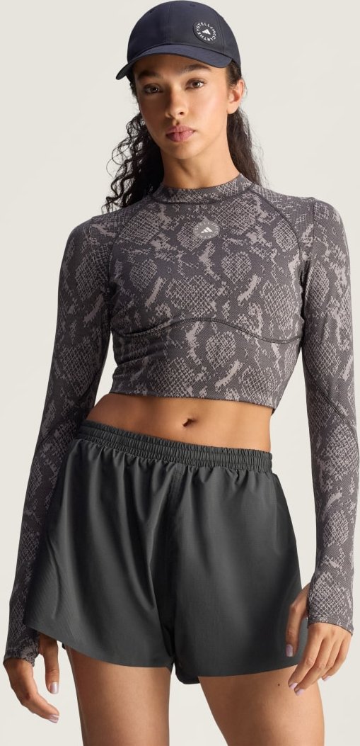 Thumbnail - adidas By Stella McCartney Langärmeliges Crop-Top mit Print