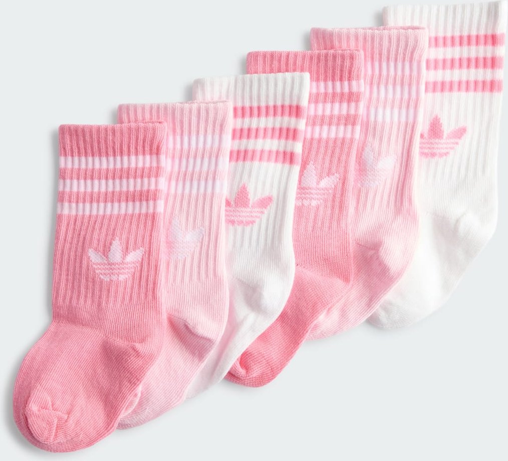 3-Streifen Crew Socken 6 Paar Kinder