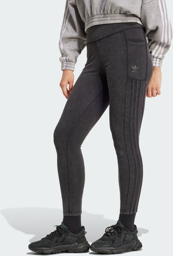 Washed 3-Streifen Leggings