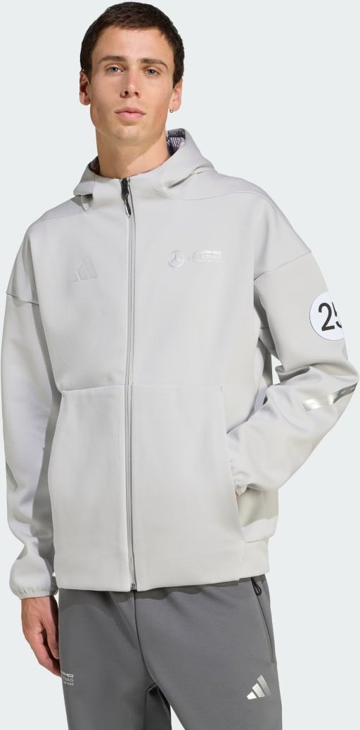 Mercedes-AMG Petronas Formula One Team Silver Arrows Trainingsjacke mit Kapuze und durchgehendem Reißverschluss
