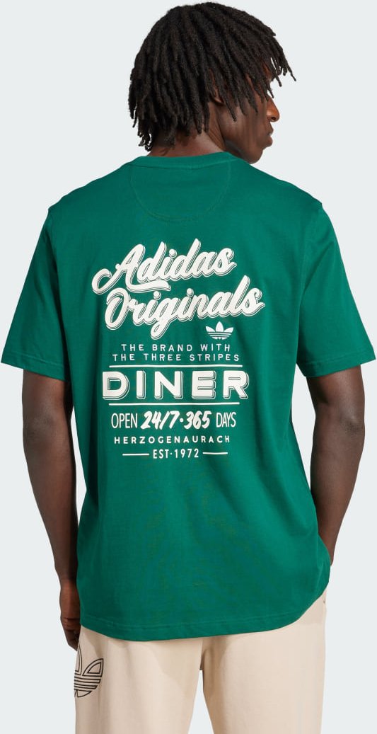 Diner Text Graphic Loose T-Shirt