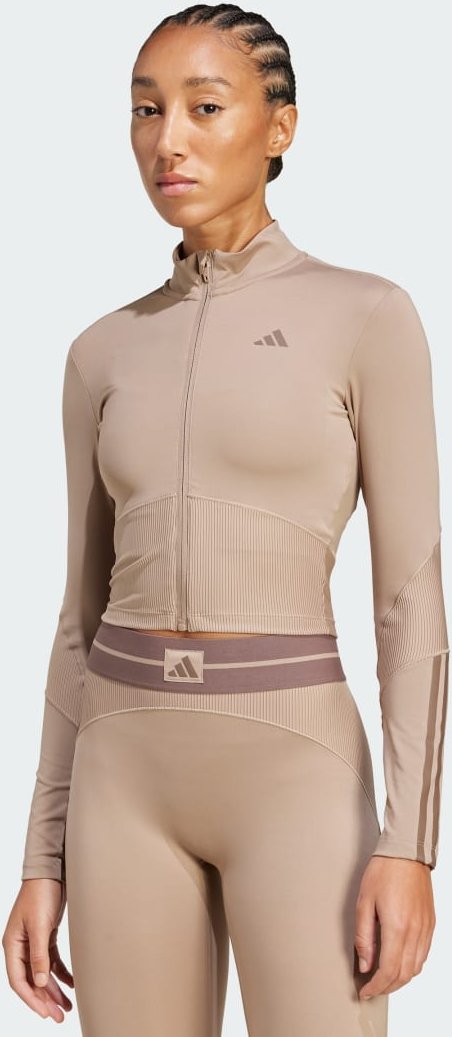 Hyperglam Rib Zip Thru Cover Up