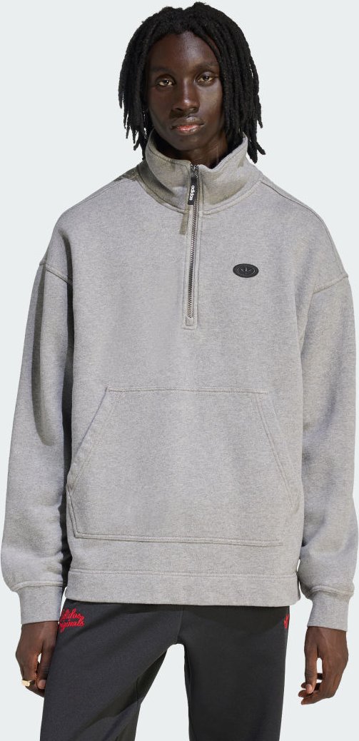 90s ALTERNATIVE SPORT HALF ZIP GRAPHIC FLEECE-SWEATSHIRT