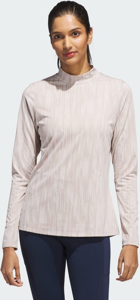 Ultimate365 Jacquard langärmliges Top, angedeuteter Kragen