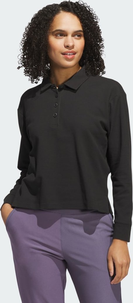 Beyond The Course Long Sleeve Loose Polo Shirt