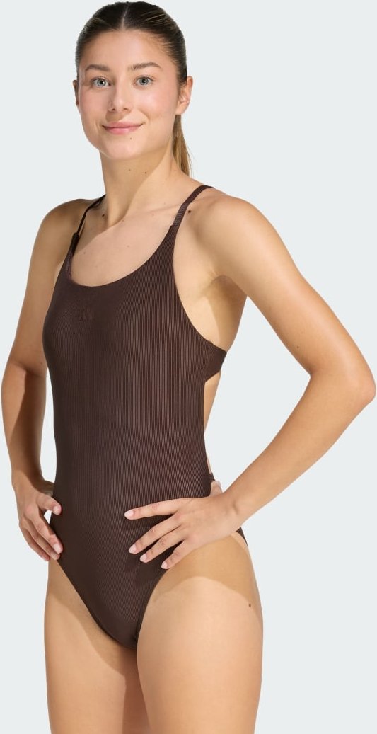 3-STREIFEN HIGH NECK 2-WAY STRAPS PEACHSOFT BADEANZUG