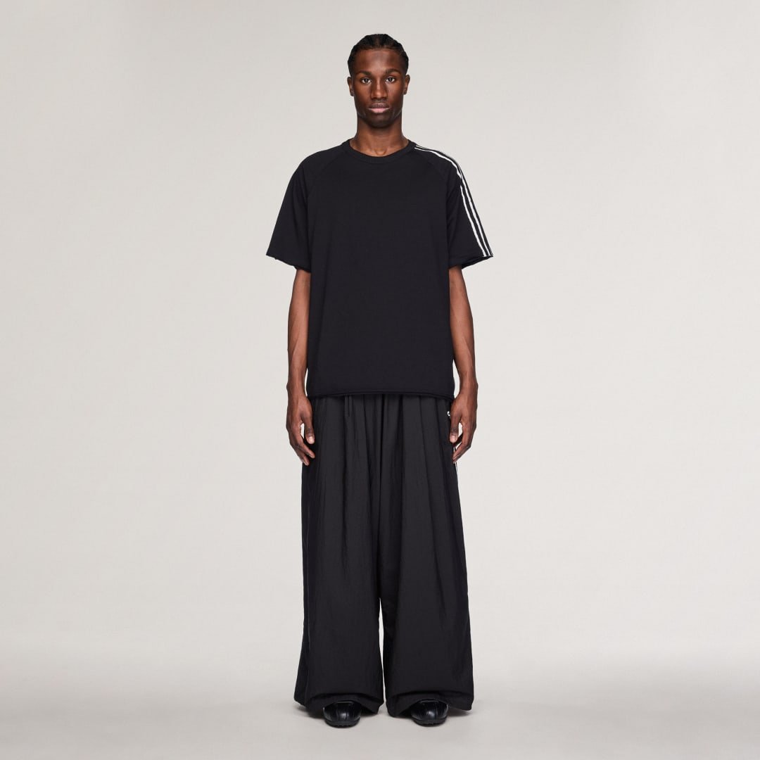 Y-3 RAW EDGE 3-STREIFEN HOSE, WEIT GESCHNITTEN