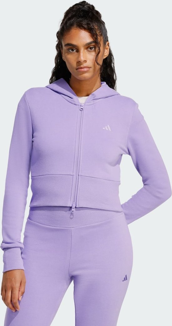 Seasonal Essentials French Terry Track Top mit durchgehendem Reißverschluss