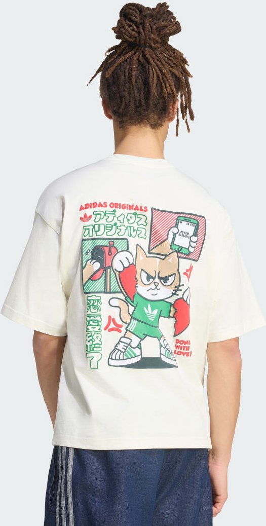 V-DAY HEART BROKEN CAT GRAFIK-T-SHIRT